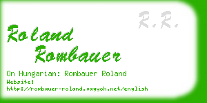 roland rombauer business card